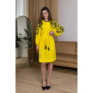 Сукня «Айрана» жовтого кольору з принтом