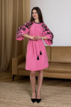"Ayran" pink dress with print