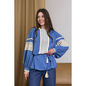 Блуза «Віринея» джинсового кольору