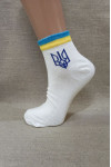 Embroidered women's socks with patriotic ornament