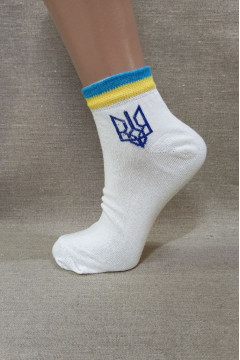 Вишиті жіночі шкарпетки з патріотичним орнаментом