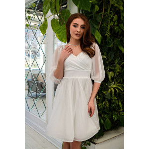Dress "Elvina" milky color