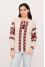 Knitted embroidery "Taisa" milky color