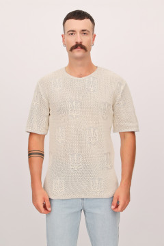Knitted men's embroidered shirt "Zvytyaga"