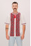 Knitted men's embroidered shirt "Sunrise"