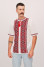 Knitted men's embroidered shirt "Sunrise"