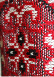 В'язана вишиванка «Влад» з червоним орнаментом та коротким рукавом