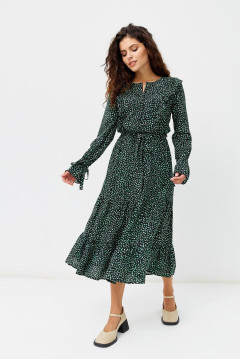 Сукня «Марса» чорного кольору з принтом-горошинками