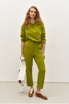 Lime-colored "Kerline" pantsuit