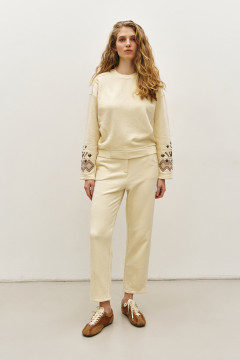 Cream-colored "Kerline" pantsuit