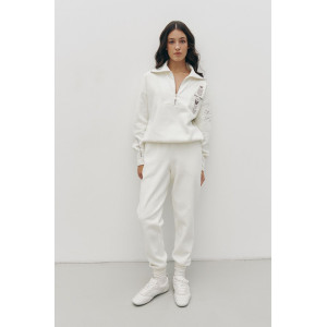 Брючный костюм «Лелітка» молочного цвета