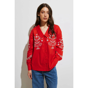 Вишиванка «Василина» червоного кольору