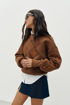 Свитшот «Нікола» коричневого цвета