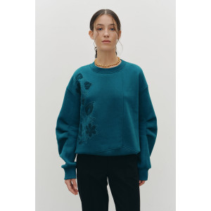 Emerald-colored sweatshirt "Yasichka"
