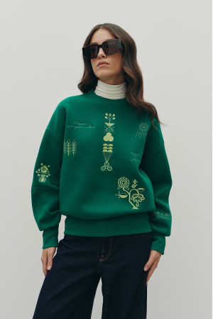 Свитшот «Твій оберіг» зеленого цвета