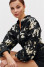 Сорочка «Джульєтта» чорного кольору з бежевим принтом