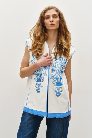 Жилет «Древо» молочного цвета