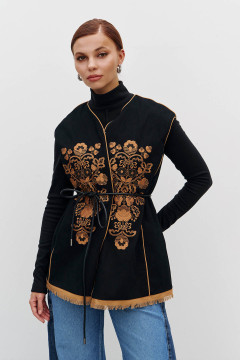 Жилет «Древо» черного цвета