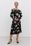 Сукня «Каро» чорного кольору з квітковим принтом