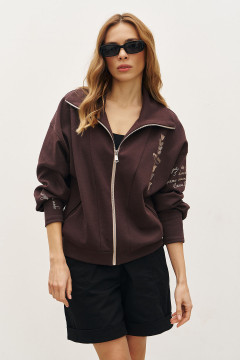 Свитшот «Поезія» коричневого цвета