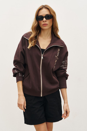 Світшот «Поезія» коричневого кольору