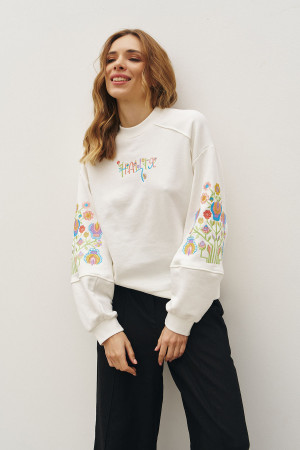 Світшот «Нація» молочного кольору