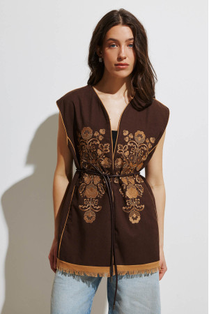 Brown vest "Narika"