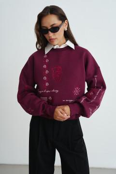 Світшот «Марися» сливового кольору