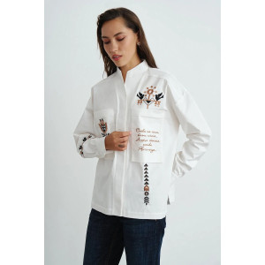 Рубашка «Злата» белого цвета