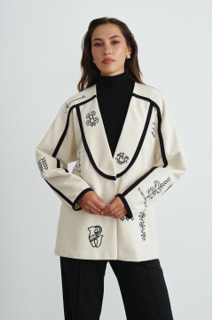  Кардиган «Чаїна» молочного цвета