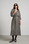 "Lilian" dress with geometric print