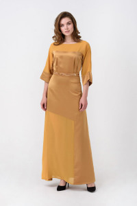 Платье «Дэзире» горчичного цвета