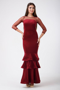 Платье «Глэнфи» бордового цвета