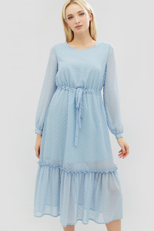 Платье «Кайго» голубого цвета