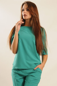 Блуза «Горчица» зеленого цвета