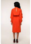 Жіночий плащ «Мартен» червоно-помаранчевого кольору 44 розмір