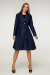 Женское пальто «Пэгин» темно-синего цвета