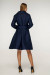 Женское пальто «Пэгин» темно-синего цвета