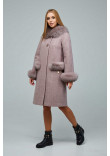 Зимнее пальто «Виола» розово-коричневого цвета 54 размер