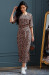 Платье «Зоуи» персикового цвета с принтом