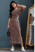 Платье «Зоуи» персикового цвета с принтом