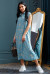 Платье «Эвия» голубого цвета с принтом