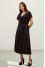"Jocelyn" black dress with print