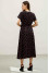 "Jocelyn" black dress with print