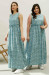 Сукня «Ліліан» блакитного кольору з принтом
