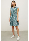 Платье «Джевия» оливкового цвета с принтом