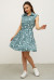 Платье «Джевия» оливкового цвета с принтом