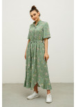 Сукня «Флорет-літо» кольору хакі з принтом