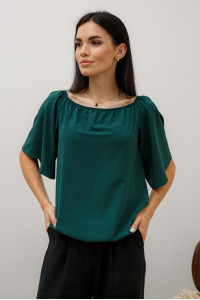 Блуза «Лукія» смарагдового кольору