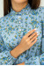Платье «Мерид» голубого цвета с принтом